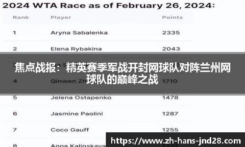 焦点战报：精英赛季军战开封网球队对阵兰州网球队的巅峰之战